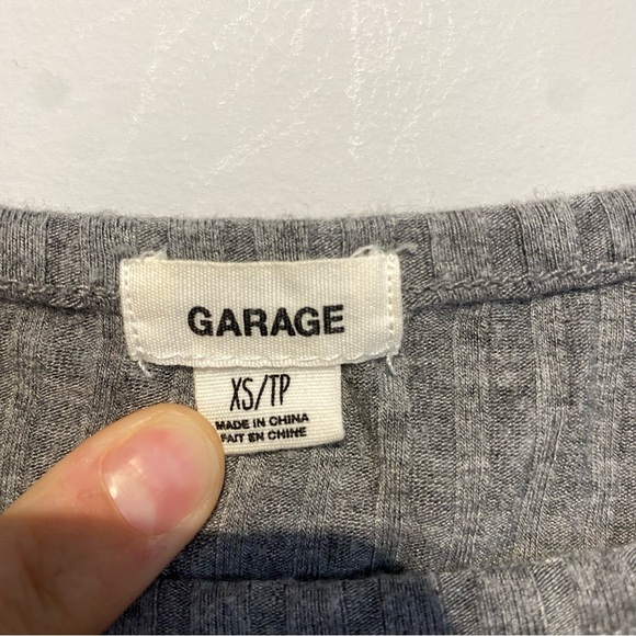 🛍️ 4 for 20$ / Garage 3/4 Sleeve Fitted Rib Tee / Grey / XS - Picture 7 of 9
